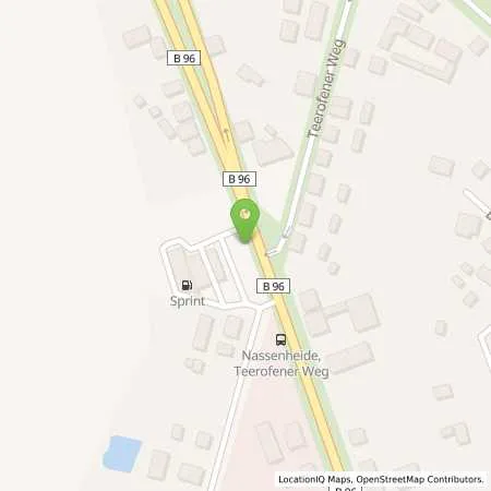 Standortübersicht der Tankstelle Sprint Tank GmbH in 16775 Löwenberger Land