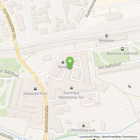 Standortübersicht der Tankstelle Autohaus Märkisches Tor GmbH in 15848 Beeskow