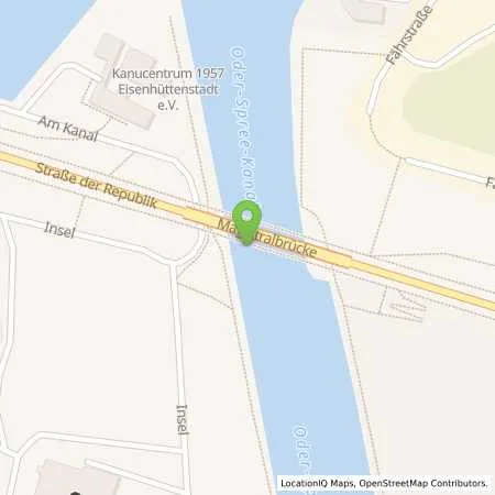 Standortübersicht der Tankstelle Stadtwerke Eisenhüttenstadt GmbH in 15890 Eisenhüttenstadt