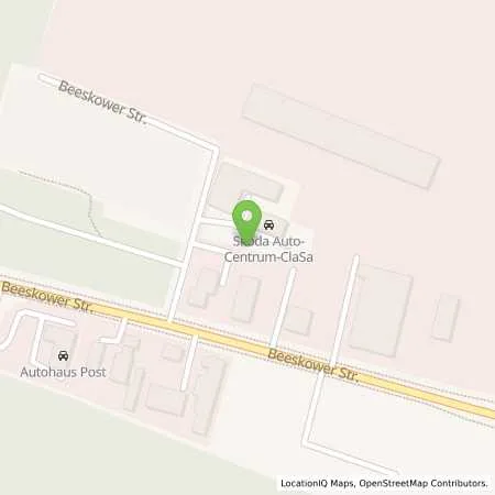 Standortübersicht der Tankstelle Auto-Centrum-ClaSa GmbH in 15890 Eisenhüttenstadt