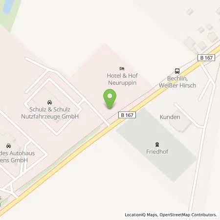 Standortübersicht der Tankstelle Stadtwerke Neuruppin GmbH in 16816 Neuruppin