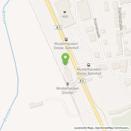 Standortübersicht der Tankstelle Stadtwerke Neuruppin GmbH in 16868 Wusterhausen