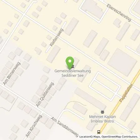 Standortübersicht der Tankstelle EnergieArchitektur GmbH in 14554 Sedinner See