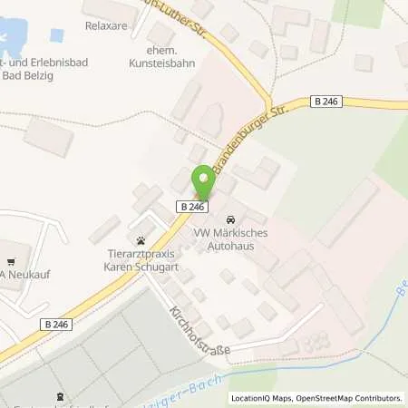 Standortübersicht der Tankstelle Märkisches Autohaus GmbH in 14806 Bad Belzig