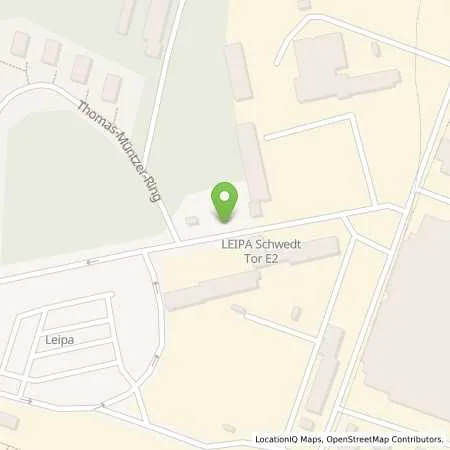 Standortübersicht der Tankstelle Stadtwerke Schwedt GmbH in 16303 Schwedt/Oder