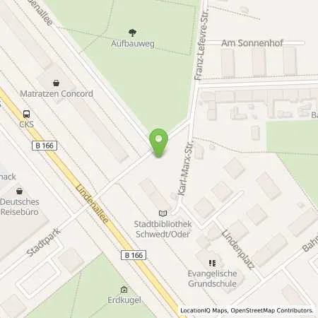 Standortübersicht der Tankstelle Stadtwerke Schwedt GmbH in 16303 Schwedt/Oder