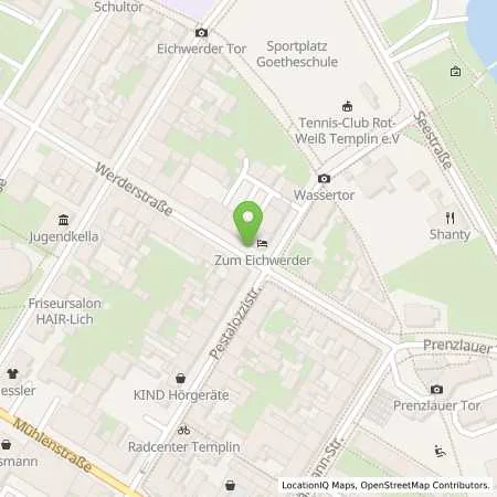 Standortübersicht der Tankstelle Hotel garni Zum Eichwerder in 17268 Templin