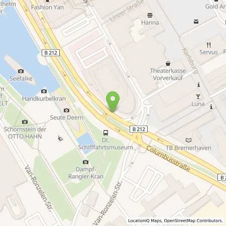 Standortübersicht der Tankstelle EWE Go GmbH in 27568 Bremerhaven