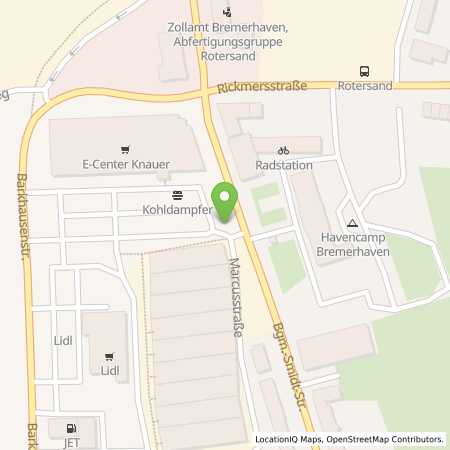 Standortübersicht der Strom (Elektro) Tankstelle: EWE Go GmbH in 27568, Bremerhaven