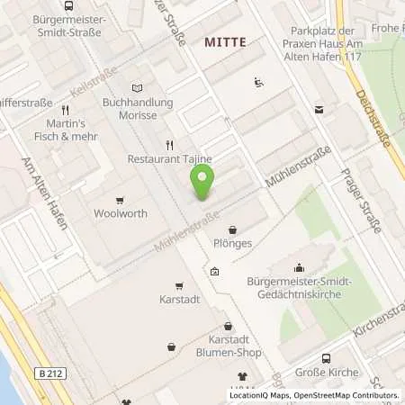 Standortübersicht der Tankstelle EWE Go GmbH in 27568 Bremerhaven