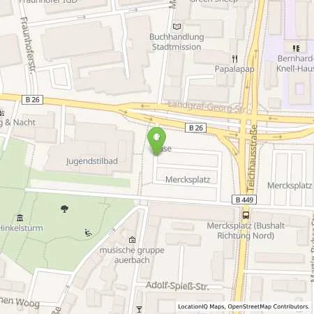 Standortübersicht der Tankstelle ENTEGA Energie GmbH in 64283 Darmstadt