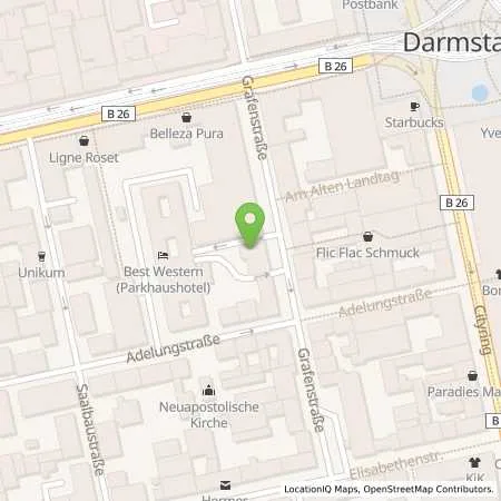 Standortübersicht der Tankstelle ENTEGA Energie GmbH in 64283 Darmstadt