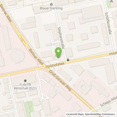 Standortübersicht der Tankstelle ENTEGA Energie GmbH in 64295 Darmstadt