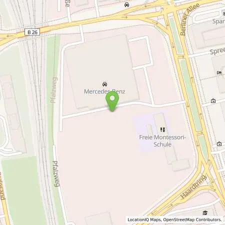 Standortübersicht der Tankstelle Mercedes- Benz AG - Niederlassung Darmstadt in 64295 Darmstadt