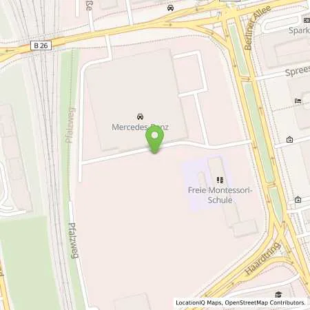 Standortübersicht der Tankstelle Mercedes- Benz AG - Niederlassung Darmstadt in 64295 Darmstadt