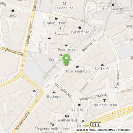 Standortübersicht der Tankstelle innogy eMobility Solutions GmbH in 60311 Frankfurt am Main