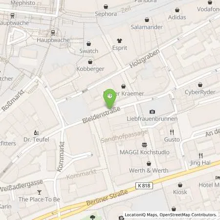 Standortübersicht der Tankstelle Mainova AG in 60311 Frankfurt am Main