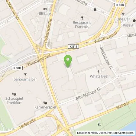 Standortübersicht der Tankstelle Mainova AG in 60311 Frankfurt am Main