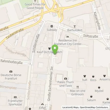 Standortübersicht der Tankstelle Charge-ON in 60313 Frankfurt