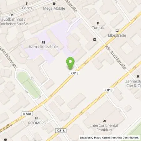 Standortübersicht der Tankstelle Mainova AG in 60329 Frankfurt am Main