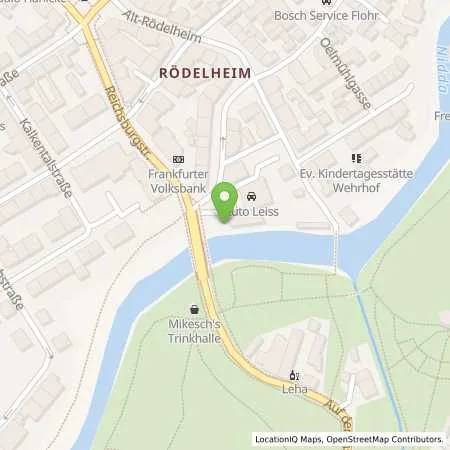 Standortübersicht der Tankstelle Autohaus Leiss Frankfurt GmbH in 60489 Frankfurt am Main