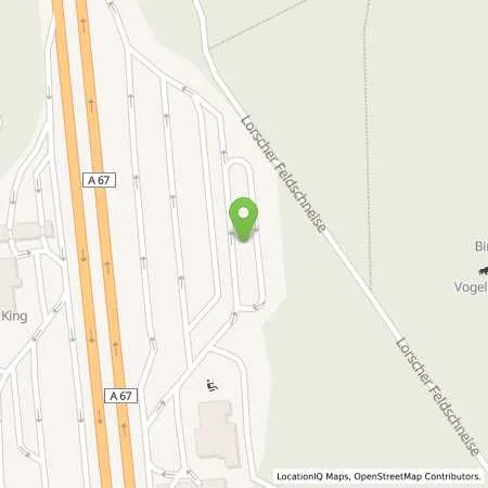 Standortübersicht der Tankstelle EnBW mobility+ AG und Co.KG in 64653 Lorsch