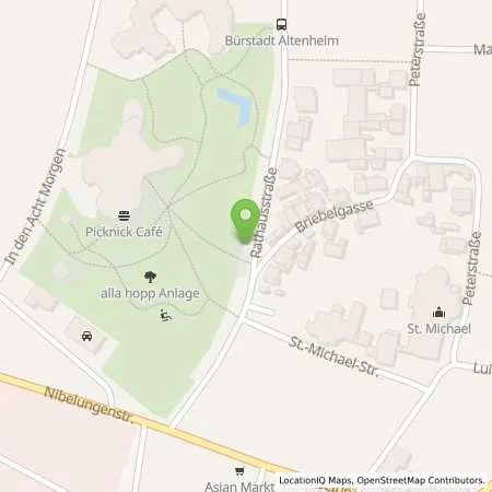 Standortübersicht der Tankstelle EWR AG in 68642 Bürstadt