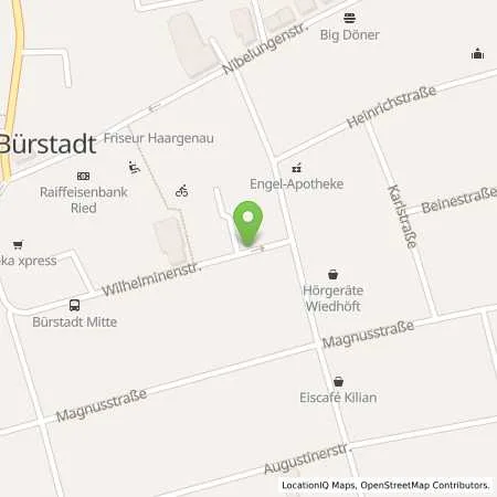 Standortübersicht der Tankstelle ENERGIERIED GmbH&Co.KG in 68642 Bürstadt