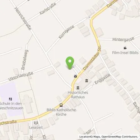 Standortübersicht der Tankstelle EWR AG in 68647 Biblis