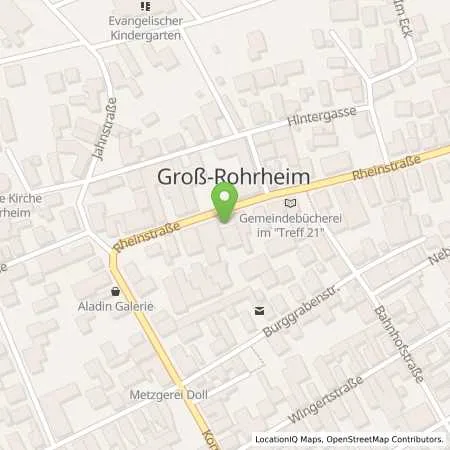 Standortübersicht der Tankstelle EWR AG in 68649 Groß-Rohrheim