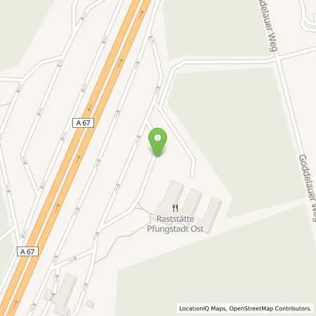 Standortübersicht der Tankstelle EnBW mobility+ AG und Co.KG in 64319 Pfungstadt