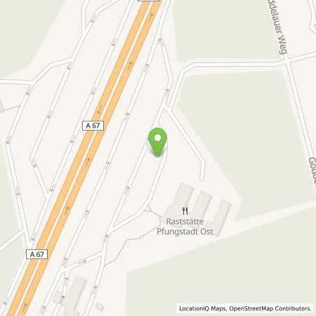 Standortübersicht der Tankstelle EnBW mobility+ AG und Co.KG in 64319 Pfungstadt