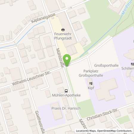 Standortübersicht der Strom (Elektro) Tankstelle: ENTEGA Energie GmbH in 64319, Pfungstadt