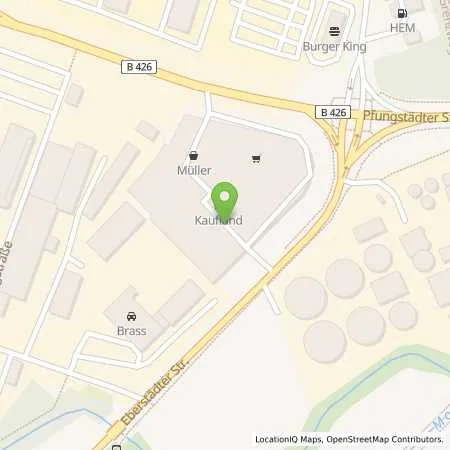 Standortübersicht der Tankstelle Kaufland Dienstleistung GmbH & Co. KG in 64319 Pfungstadt