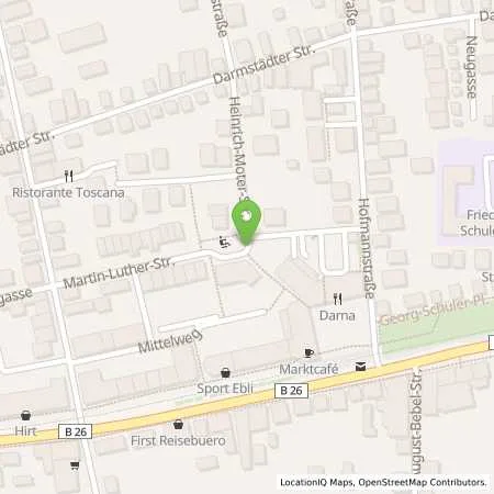 Standortübersicht der Tankstelle ENTEGA Energie GmbH in 64347 Griesheim