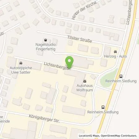 Standortübersicht der Tankstelle Auto-Seeger GmbH in 64354 Reinheim