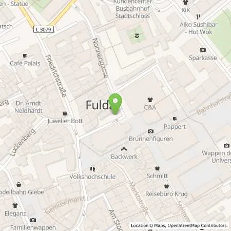 Standortübersicht der Tankstelle RhönEnergie Fulda GmbH in 36037 Fulda