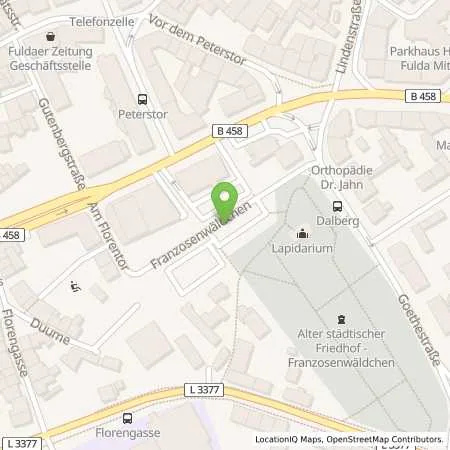 Standortübersicht der Tankstelle RhönEnergie Fulda GmbH in 36043 Fulda