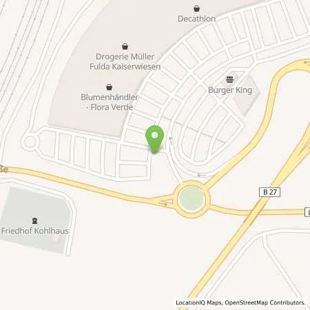 Standortübersicht der Tankstelle EnBW mobility+ AG und Co.KG in 36043 Fulda