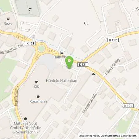 Standortübersicht der Tankstelle Stadtwerke Hünfeld GmbH in 36088 Hünfeld