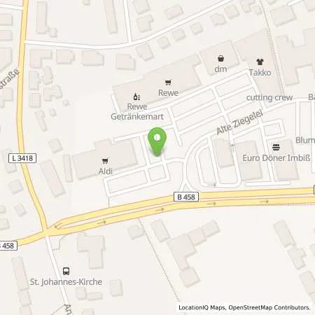 Standortübersicht der Tankstelle ALDI SÜD in 36100 Petersberg