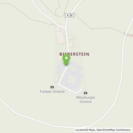 Standortübersicht der Tankstelle RhönEnergie Fulda GmbH in 36145 Hofbieber
