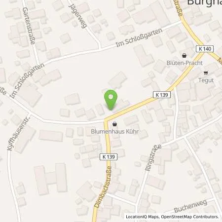 Standortübersicht der Tankstelle RhönEnergie Fulda GmbH in 36151 Burghaun