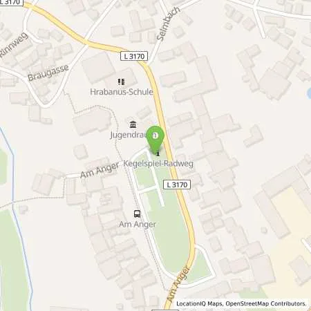 Standortübersicht der Tankstelle RhönEnergie Fulda GmbH in 36169 Rasdorf