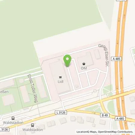 Standortübersicht der Tankstelle Lidl Dienstleistung GmbH & Co. KG in 35394 Gießen