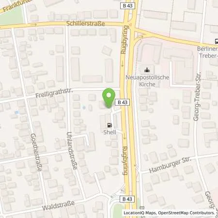 Standortübersicht der Tankstelle EnBW mobility+ AG und Co.KG in 65428 Rüsselsheim