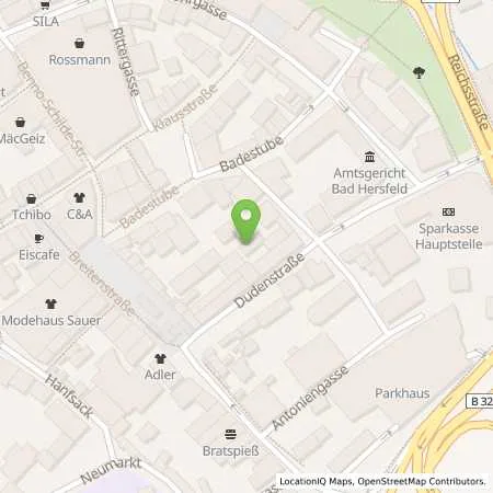 Standortübersicht der Tankstelle Stadtwerke Bad Hersfeld GmbH in 36251 Bad Hersfeld