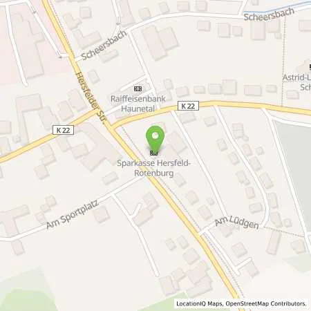 Standortübersicht der Tankstelle EAM Netz GmbH in 36282 Hauneck