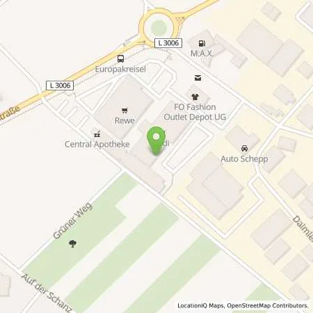 Standortübersicht der Tankstelle ALDI SÜD in 61449 Steinbach