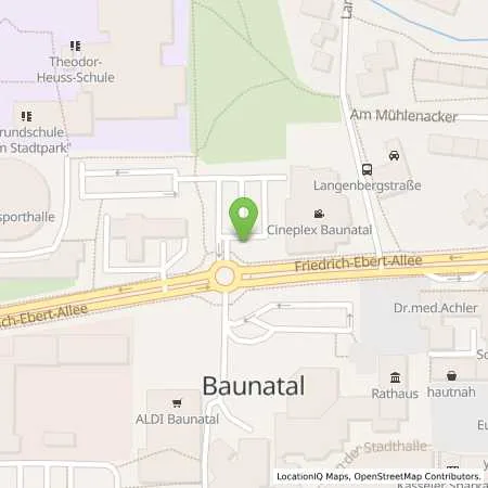 Standortübersicht der Tankstelle Stadtwerke Baunatal, Eigenbetrieb der Stadt Baunatal in 34225 Baunatal